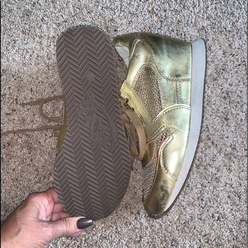 Gold ASH heeled sneakers